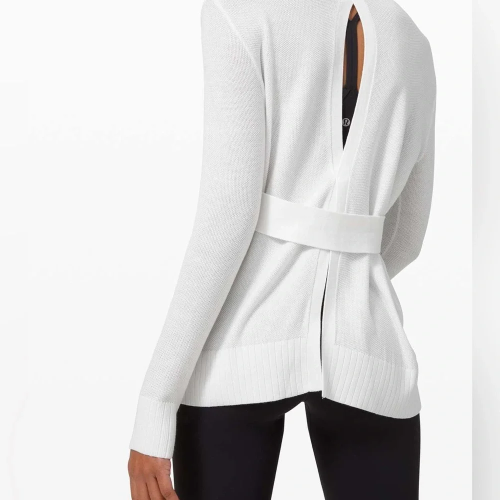 Lululemon Sincerely Yours Sweater White Women’s Size 12